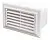 Решітка вентиляційна торцева 88х137 мм, розємна, нахилені жалюзі, фланець 55х110 мм Air | 61-275-1