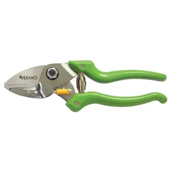Секатор 200 мм, d зрізу 20 мм, зріз прямий, цинкова наковальня VERANO | 71-820