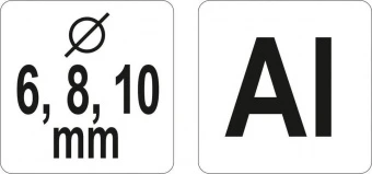 YATO Пристрій для кілкових сполучень YATO з діаметрами 6, 8, 10 мм, ширина 17- 50 мм  | YT-44120