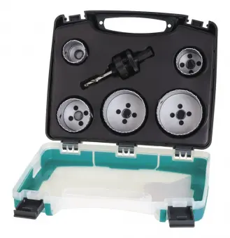 Wolfcraft набор кольцевых пил "электричество" Ø 40, 54, 65, 68, 74, 86 // 5423000