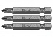 STHOR Насадка викруткова : Phillips PH1 x 50 мм, HEX 1/4", Cr-V, 3 шт (DW) | 65456