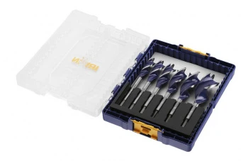 IRWIN Набор свёрл по дереву Blue Groove 6X в пл. кейсе, 6шт. : /16/18/20/22/25/32мм, | IW4042202