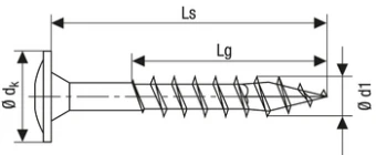 Конструкционный саморез  8,0 х320 с прессшайбой SPAX