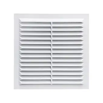 Решітка вентиляційна 137х137 мм, з сіткою, нахилені жалюзі Air | 61-110