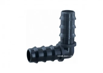VIROK З'єднання-кутник 90° для водяних шлангів пластик. AD 022, l= 16x16 мм | 86V234