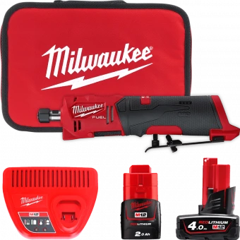 MILWAUKEE Прямошлифовальная машина аккумуляторная бесщёточная M12 FDGS-422B FUEL 4933471436 | 493347