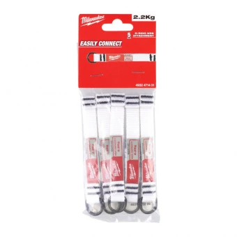 MILWAUKEE D-образне кільцез брелоком для кріплення ручного інструменту (5шт.) | 4932471431