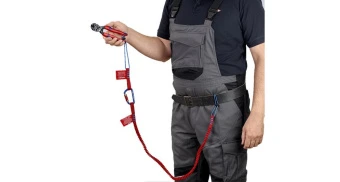 KNIPEX Набор системы страховки инструмента, страховочный ремень с карабином | 00 50 06 T BK