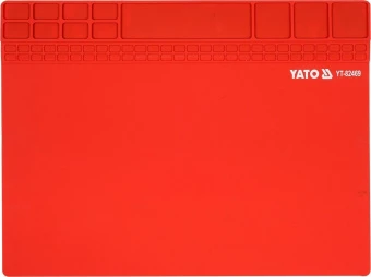 YATO Підстилка для паяння YATO з жаростійкого силікону до 500°С, 400х300х3 мм, магн стрічка 395х57мм