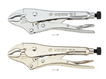 KING TONY Захват пинцы с фиксатором 180мм (хром) (блистер) | 6011-07R