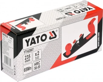 YATO Рубанок столярний YATO 2-сторонній до кромки- 235х53 мм, леза- 61х23 мм. з сталевим корпусом  |