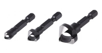 Wolfcraft зенкеры для поперечных отверстий (3 шт.) Ø 8, 12, 16 // 4375000