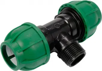 FLO Трійник сполучний водяних пластикових труб 32 мм- 1"- 32 мм поліпропіленовий, для тиску 1 MPa | 