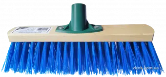 VIROK Щітка вулична промислова : 400 х 75 мм Синя (універсальна різьба+ребра жостк) термопластик | 1