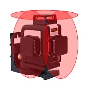 My Tools 144-3R-360-T Рівень лазерний 3D-Mark 1H/2V/360-50, червоний з адаптером 149-A360 та кейсом 