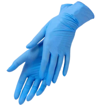 Рукавички нітрилові оглядові нестерильні КВІТКА PRO (L / 9", 100 шт.)