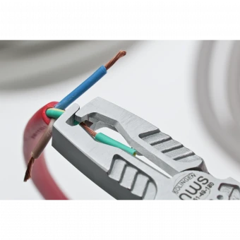 NWS Щипці для зняття ізоляції з ізол. ручками VDE до 1000В: L=180 мм, Ø≤16 мм // 1451-49-VDE-180  