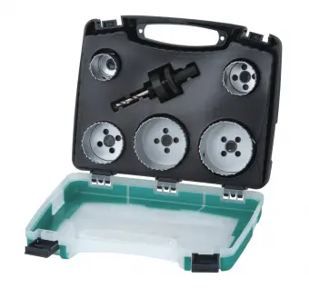 Wolfcraft набор кольцевых пил "электричество" Ø 40, 54, 65, 68, 74, 86 // 5423000