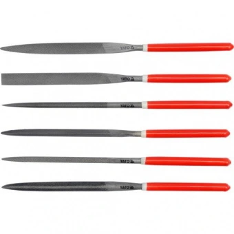 YATO Надфілі YATO : L= 180/85 мм, b= 5 мм. Набір 6 шт.  | YT-6162