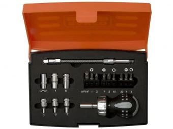 BAHCO 808050S-18 Отвертка с храповым механизмом с набором бит и головок 18 предметов