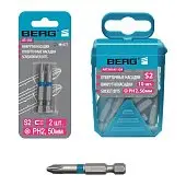 Викрутні насадки S2, PH2, 50мм, 10шт Berg | 47-124