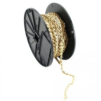 Цепь "Сантехническая" 1,9 золотая, бухта 25 мп