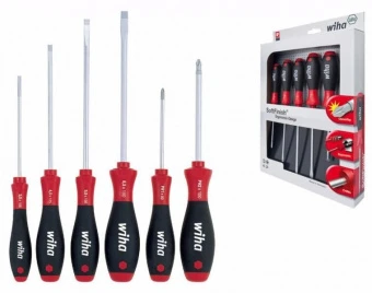 Wiha W07153 Набор отверток SoftFinish 6 предметов круглые жала Pozidriv