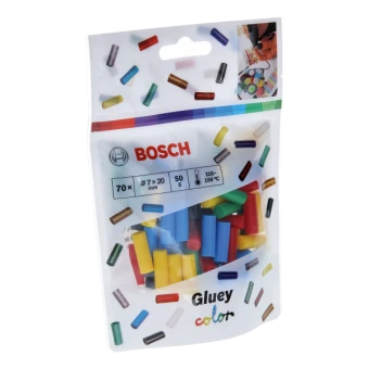 Кольорові клейові стержні Bosch Gluey (7х20 мм, 70 шт.) (2608002005)