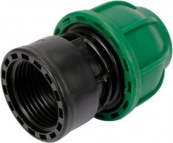 FLO Муфта до водяних пластикових труб з внутр. різьбою 25 мм- 1" поліпропіленова, для тиску 1 MPa | 