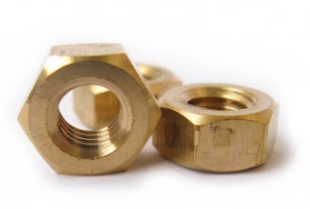 Гайка латунная шестигранная Din 934 M6 (уп 500 шт.)