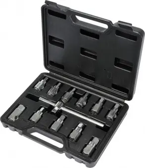 YATO Набір ключів для зливної пробки масляного піддону YATO : квадрат- 3/8", 12 шт.  | YT-0600