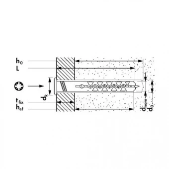 MNA-Z Дюбель-цвях з циліндричним бортиком 6x40/10 | MUNGO 1122604Z