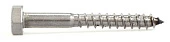 Шуруп по дереву нержавеющий с шестигранной головкой  8х 80 DIN 571