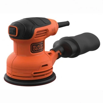 Шліфмашина ексцентрикова BLACK+DECKER, 230 Вт, 125 мм, 13000 об/хв, амплітуда 2 мм, вага 1.2 кг