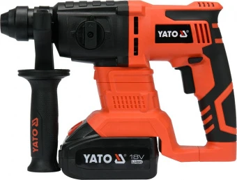 YATO Перфоратор акумуляторний SDS+ YAT : Li-Ion 18В, 3Агод, J=2 Дж, Ø≤18мм (бетон) з заряд. пристроє