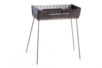 Мангал раскладной (кейс) толщина 2мм на 12 шампуров с чехлом и перчатками СИЛА