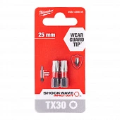 MILWAUKEE Біта SHOCKWAVE , TX30, 25мм, (2шт) | 4932430885