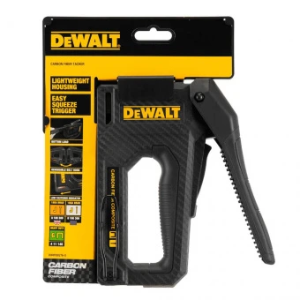DeWALT Степлер "CARBON FIBRE" для скоб типу "G" 6-14мм, цвяхів типу "J" 12, 15мм.