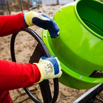 Рукавиці з латексним покриттям для скла КВІТКА Люкс (сині) (110-1204-IND-10)