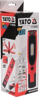 YATO Ліхтар акумулят. Li-Ion- 3.7V, YATO з 3,5Вт і 3Вт світлодіодами, магнітом в компл. з USB зарядн