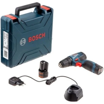 Шуруповерт акумуляторний Bosch GSR 120-LI + GLI 12V-300 (12 В, 2х2 А*год, 30 Н*м) (06019G8004)