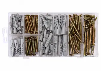 VOREL Шурупи та дюбелі , набір 260 шт.(DW) | 24113