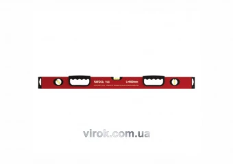 YATO Рівень алюмінієвий YATO : L= 60 см. 3 капсули, 2 ручки  | YT-3022