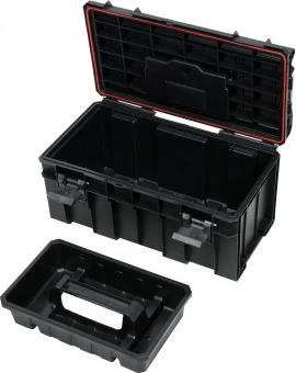 YATO Ящик для інструментів 2 секції YATO на 2-х колесах, 855х425х645 мм, з пластика, висувна ручка  