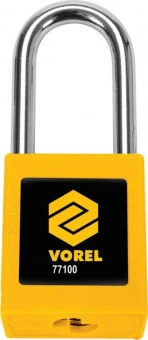 VOREL Замок навісний з дугою Ø= 6 мм, h= 38 мм, 2 ключі, корпус покритий нейлоном- 40х20хм45 мм  | 7