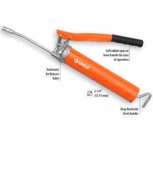 GROZ Шприц рычажный со стальной трубкой V1R/M