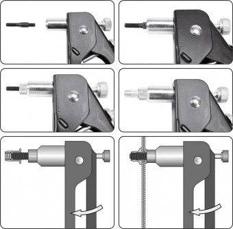 VOREL Заклепочник для нітогайок М3-М6, l=265 мм  | 70270