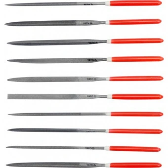 YATO Надфілі YATO : L= 140/65 мм, b= 3 мм. Набір 10 шт.  | YT-6163