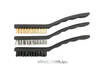 VOREL Щітки дротяні міні : L= 170 мм, Набір 3 шт  | 06963