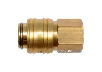 YATO Швидкознімне латунне з'єднання пневматичне YATO, Ø= 1/4" і внутр. різьбове Ø= 3/8"  | YT-24093